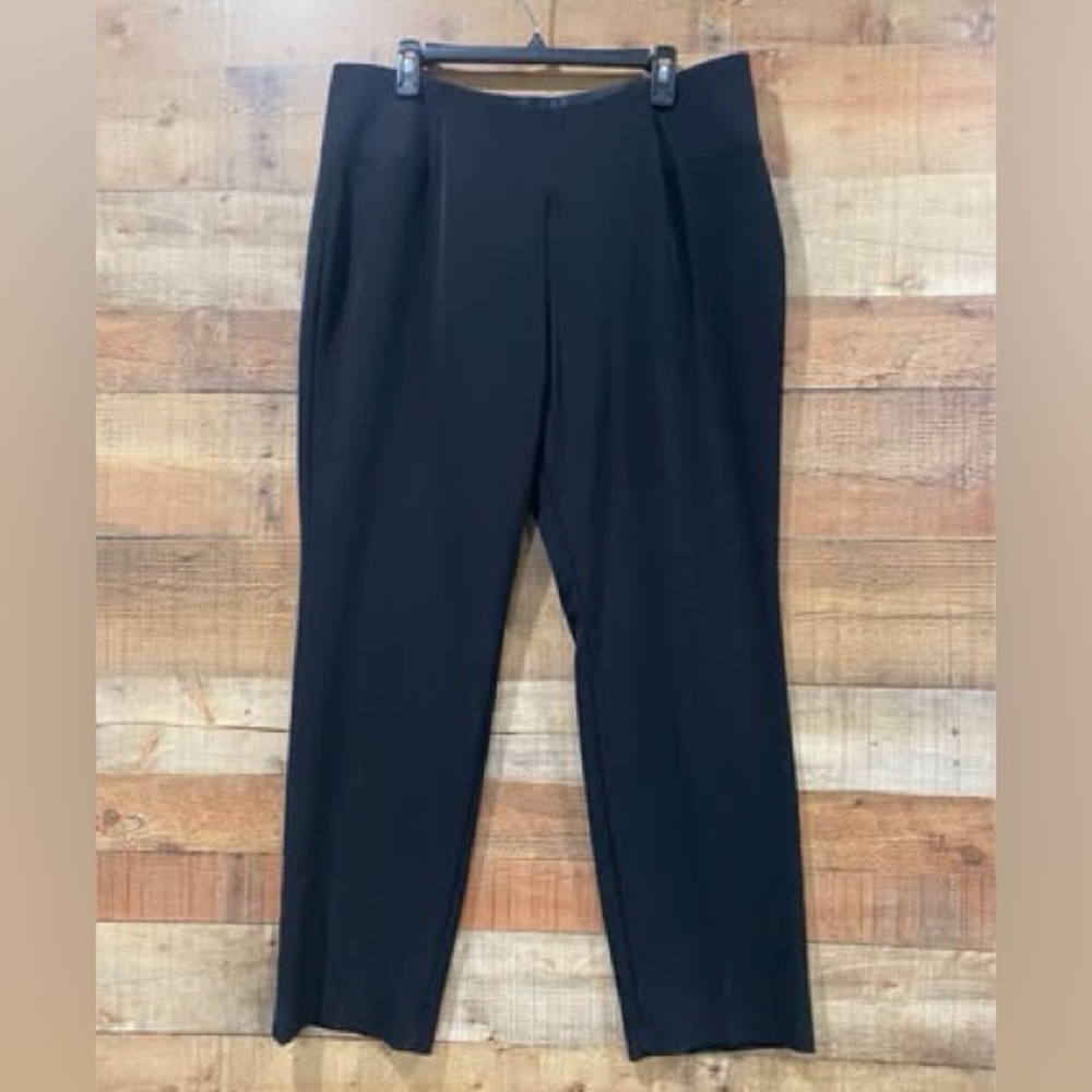Kim Rogers Silky Touch Pullon Slimming Black Dress Pants Slacks Size 18 Average